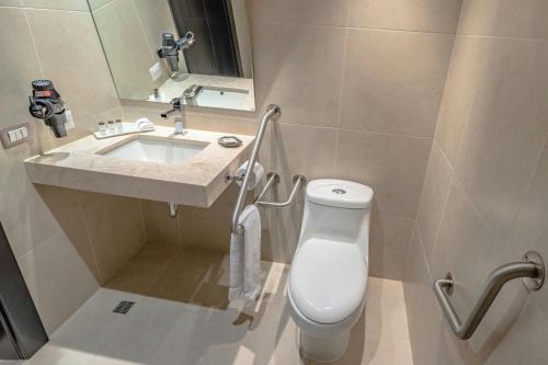 a bathroom with a toilet and a sink at Sheraton Quito in Quito