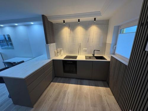Η κουζίνα ή μικρή κουζίνα στο Luxurious one-room apartment