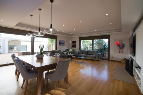 Zona de estar de Amuse Athens Villa