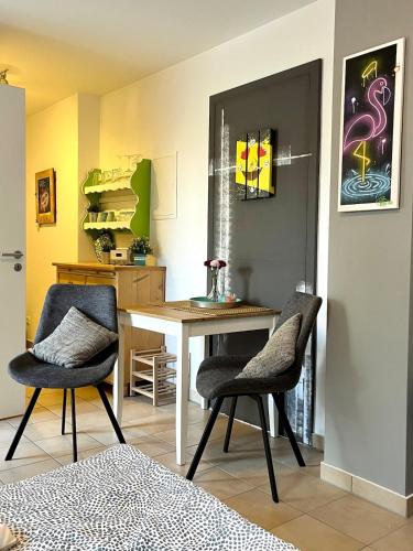 Χώρος καθιστικού στο Schönes Appartement mit Terrasse und nur 5 Min zur SBahn