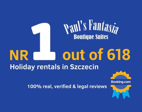 ulotka na zbiórkę funduszy Nrr z numerem jeden w obiekcie Paul's Fantasia Boutique Suites w Szczecinie