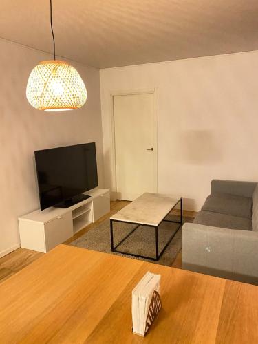 Televisyen dan/atau pusat hiburan di Cozy 2-Room Kallhäl Appartment