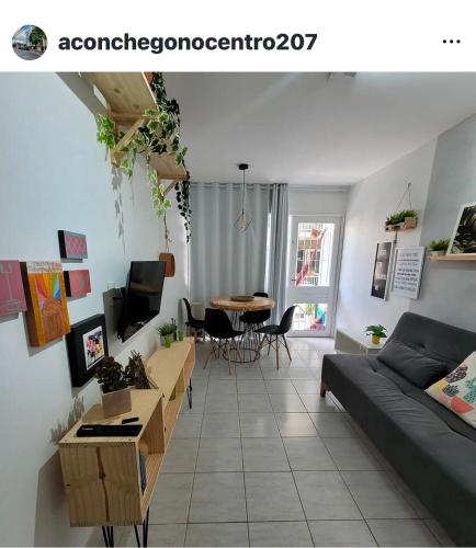 Χώρος καθιστικού στο Aconchego no Centro