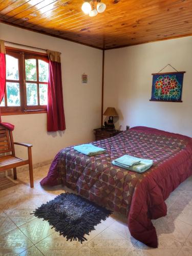 a bedroom with a large bed in a room at Mamá Quilla in La Rioja