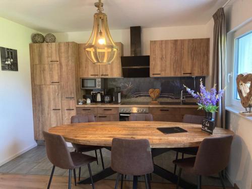 Kuchyň nebo kuchyňský kout v ubytování Appartements Bergliebe
