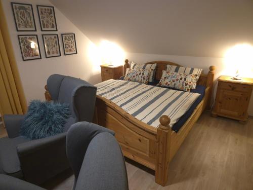 Postel nebo postele na pokoji v ubytování Apartmán U Javoru