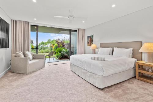 Posezení v ubytování Byron Bay Accom Beach House Vue 4 Byron Bay