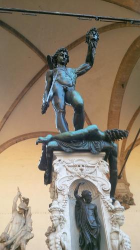 a statue of a woman on top of a monument at Albergo Ristorante La Greppia in Montedivalli Chiesa