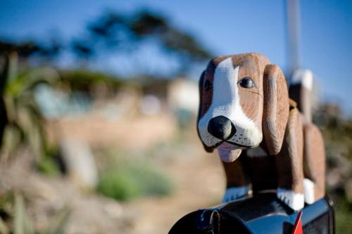 a figurine of a toy dog ornament at Cambria Shores Inn in Cambria