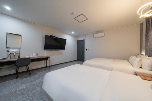 Televisyen dan/atau pusat hiburan di Hotel Lion