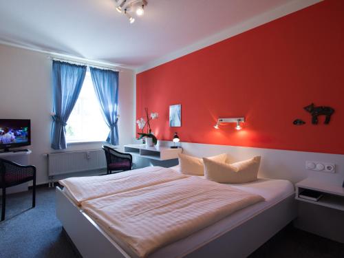 Katil atau katil-katil dalam bilik di Pension Lausitz