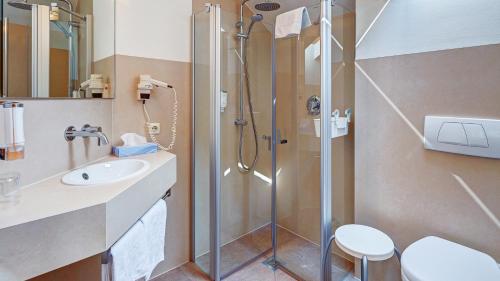 Koupelna v ubytování Hotel Christel
