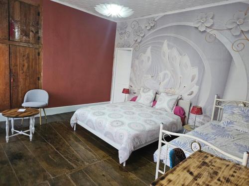 Postel nebo postele na pokoji v ubytování Bastide du Thoré