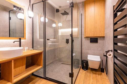 Koupelna v ubytování АПАРТАМЕНТ ЗА ГОСТИ ЕВЕЛИН