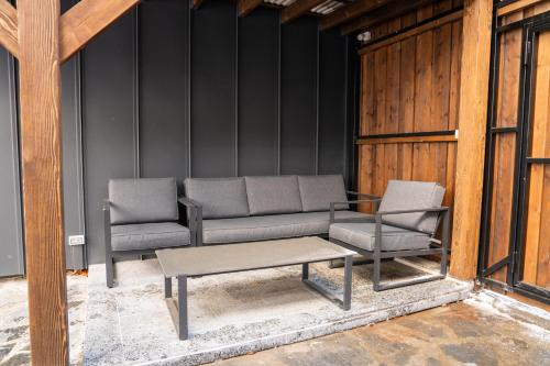 Χώρος καθιστικού στο Leaf Loft Chalet
