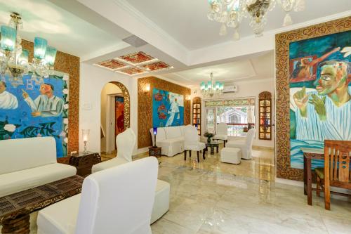 Ruang duduk di Baagh House Villa