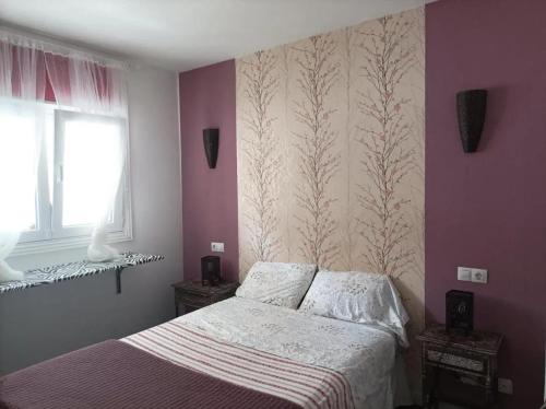 Ένα ή περισσότερα κρεβάτια σε δωμάτιο στο Comfortable apartment with sea view, La Estrella, 57 m²