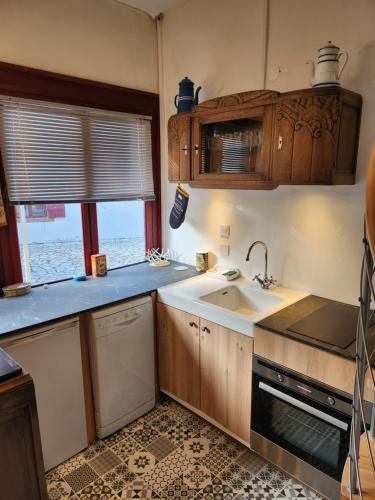 Una cocina o cocineta en L'escale Solognote