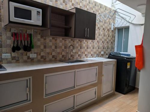 Η κουζίνα ή μικρή κουζίνα στο Casa Luz El Rodadero