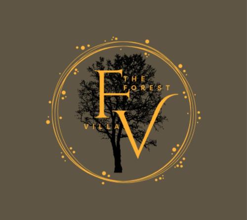 a logo for the forest world at The Forest Villa in Zakharo