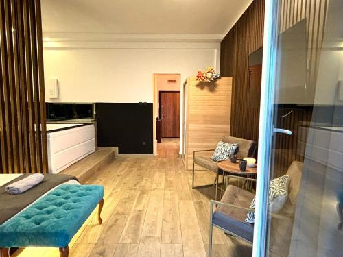 Kuchyň nebo kuchyňský kout v ubytování Dragon Nest SPA Concept