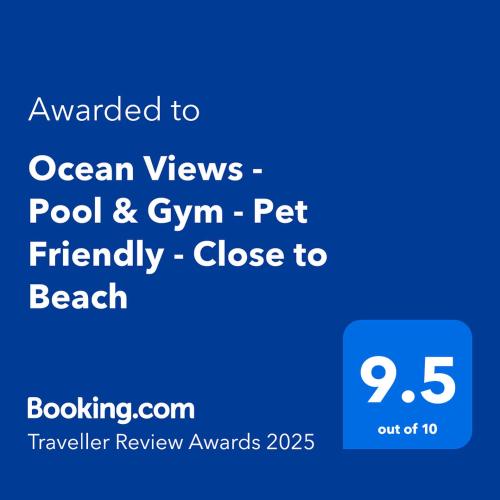 a screenshot of a phone with the text awarded to ocean views pool and gym pet at Ocean Views - Pool & Gym - Pet Friendly - Close to Beach in Hallandale Beach