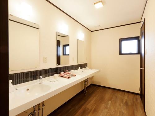 Koupelna v ubytování Hotel WAMARE Onikobe