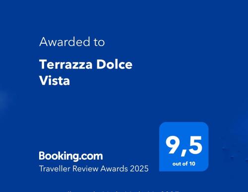 a blue screen with the text wanted to temazza dolice vista at Terrazza Dolce Vista in Monopoli