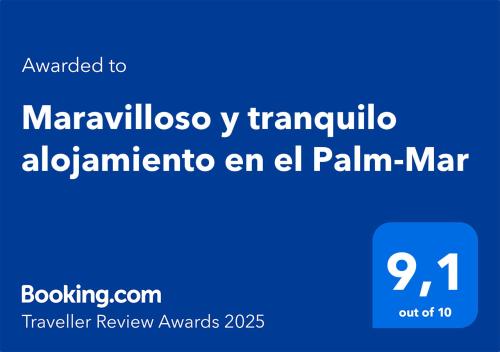 a screenshot of the marvellous y translate alhamina en el palma at Maravilloso y tranquilo alojamiento en el Palm-Mar in Palm-mar
