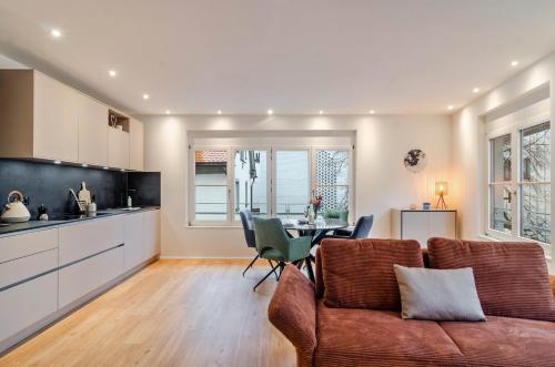Dapur atau dapur kecil di Seeappartment Ferienglück