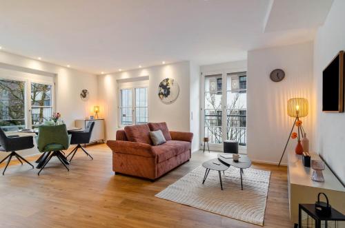 Ruang duduk di Seeappartment Ferienglück