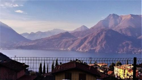 a view of a large body of water with mountains at CASA di SILVA tra MONTI e LAGHI PERLEDO REGOLEDO in Regoledo