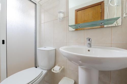 Koupelna v ubytování Casa Os Manos