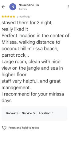 a screenshot of a text message about a mixtape at X Mirissa in Mirissa