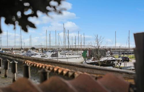 a bunch of boats parked in a marina at Lovely Home In Marstal With Wifi in Marstal