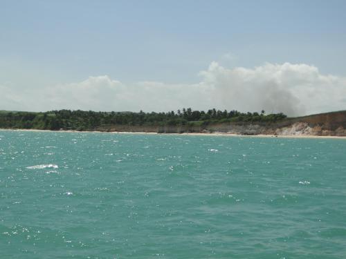a view of the ocean from a boat at Hotel Pousada Arco Iris in Barra de Santo Antônio