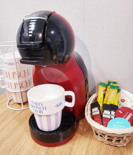 Kemudahan buat kopi dan teh di Moon House In Seoul #Quiet #Airport transport nearby#1 min to line2 nakseongdae subway