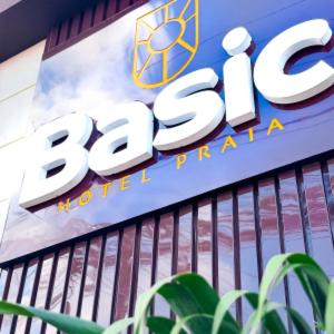 a sign with the words bsn on the side of a building at Basic Hotel Praia in Aracaju