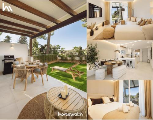 Modern first floor apartment, with private terrace garden and barbecue, in first line of Aloha Golf, in Nueva Andalucía