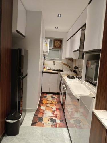 a kitchen with a rug on the floor at Luxury Furnished Condo in Egypt in Cairo