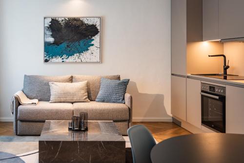 Kuchyň nebo kuchyňský kout v ubytování Luxury Design Apartments in City Center