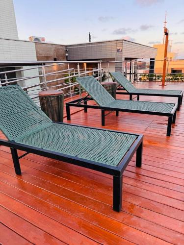 Balkoni atau teres di Umi flat Intermares
