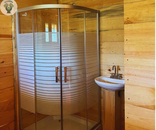 Koupelna v ubytování La cabaña