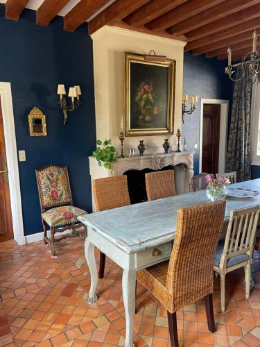 Posezení v ubytování Maison Angulus Ridet