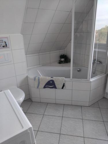 Koupelna v ubytování Ferienwohnung Schmidt