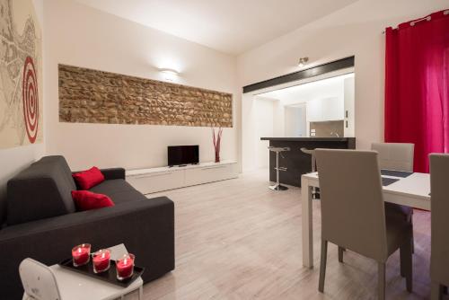 Coin salon dans l'établissement Dimore Verona