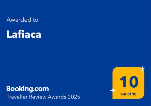 Un certificat, premiu, logo sau alt document afișat la Lafiaca