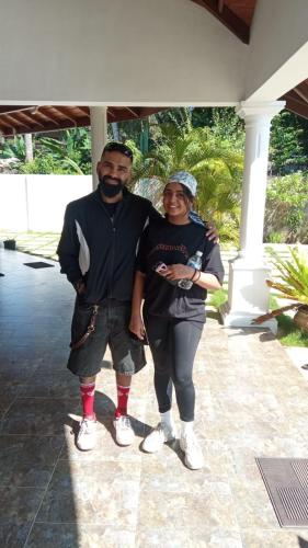 a man and a woman posing for a picture at Marigold Negombo in Negombo