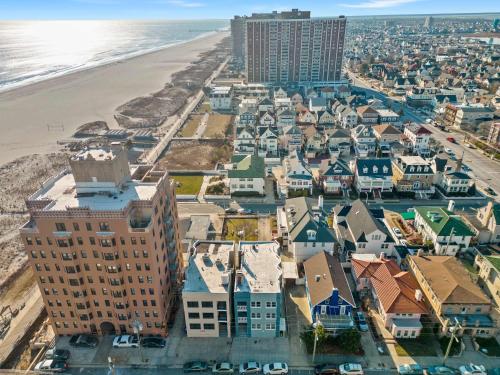 an aerial view of a city and the beach at 4BR 2BA Luxe Beach Estate II in Atlantic City