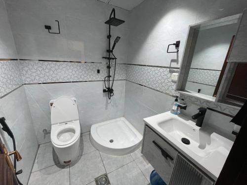 Ένα μπάνιο στο Saba Furnished Apartments